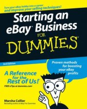 Starting An Ebay Business For Dummies 3rd Ed