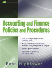 Accounting And Finance Policies And Procedures with URL