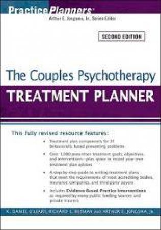 The Couples Psychotherapy Treatment Planner, Second Edition by K Daniel O'Leary