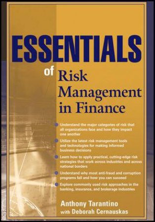 Essentials of Risk Management in Finance by Dr Anthony Tarantino & Deborah Cernauskas