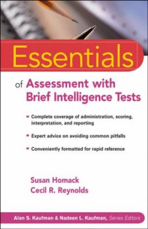 Essentials Of Assessment With Brief Intelligence Tests by Homack