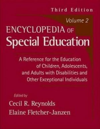 Encyclopedia Of Special Education 3rd Ed by Cecil Reynolds (Ed)