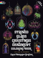 Stained Glass Christmas Ornament Coloring Book