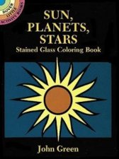 Sun Planets Stars Stained Glass Coloring Book