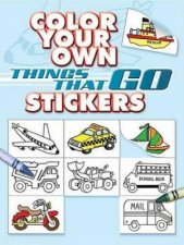 Color Your Own Things That Go Stickers