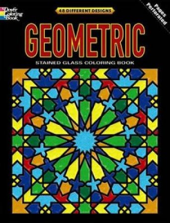 Geometric Stained Glass Coloring Book by DOVER