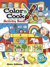 Color and Cook Activity Book with 30 Stickers
