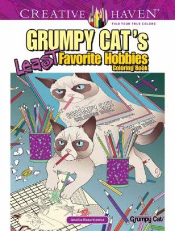 Creative Haven Grumpy Cat's Least Favorite Hobbies by Jessica Mazurkiewicz