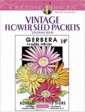 Creative Haven Vintage Flower Seed Packets Coloring Book