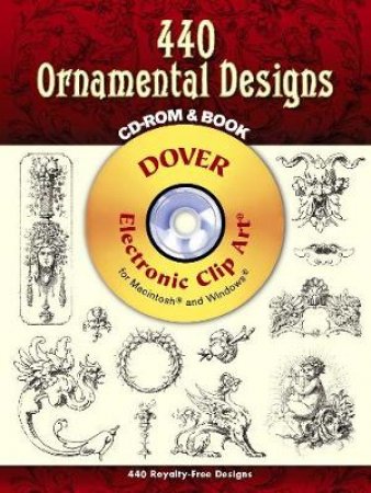 440 Ornamental Designs CD-ROM and  Book by DOVER