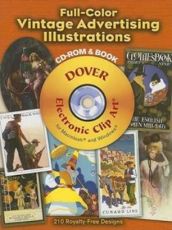 Full-Color Vintage Advertising Illustrations CD-ROM and Book by DOVER