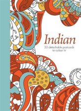 Indian 20 detachable postcards to colour in