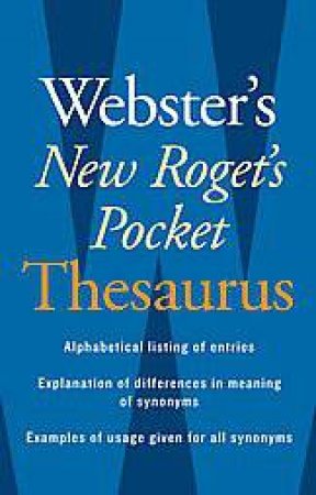 Webster's New Roget's Pocket Thesaurus by Various