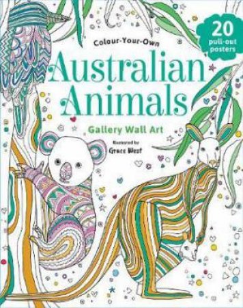 Colour Your Own Australian Animals Gallery Wall Art by Grace West