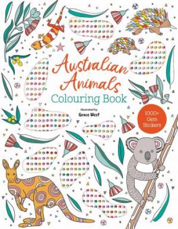 Gem Sticker Colouring Book - Australian Animals by Lake Press