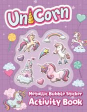 Metallic Bubble Sticker Book  Unicorn