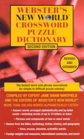 Webster's New World Crossword Puzzle Dictionary by Jane Shaw Whitfield
