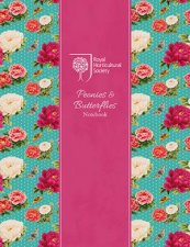 RHS Peonies and Butterflies Notebook silver