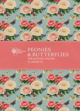 RHS Peonies And Butterflies Wrapping Paper
