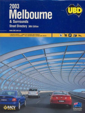 UBD Melbourne & Surrounds 2003 Refidex - 38 ed by Various