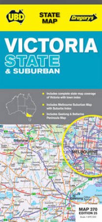 UBD/Gregorys Victoria State and Suburban map 370 25th by Various