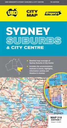 UBD/Gregorys Sydney Suburbs and City Map 218 7ed by Various