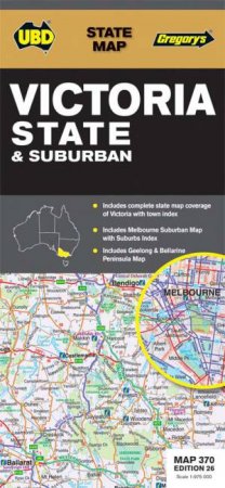 UBD/Gregorys Victoria State and Suburban, Map 370 - 26 Ed. by Various