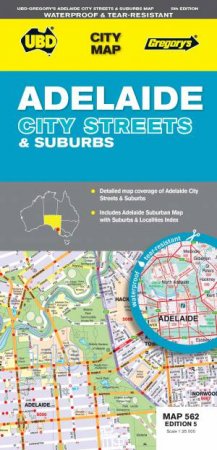 Gregorys UBD Adelaide City Streets and Suburbs Map 562 - 6th Ed by Various