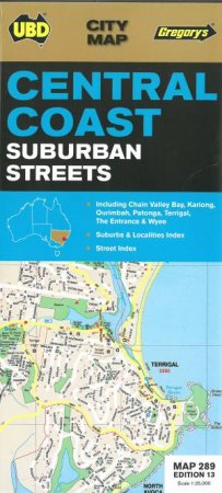 UBD/Gregorys Central Coast Street Map 289, 13th ed. by Various