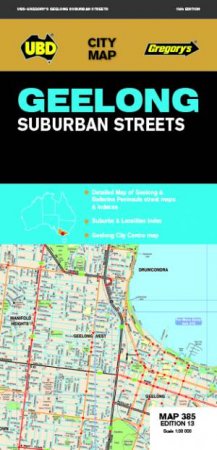 UBD Gregorys Geelong Suburban Street map 385 13th Ed by UBD Gregory's