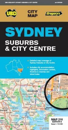 Sydney Suburbs & City Centre Map 218 9th by UBD Gregorys