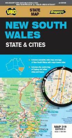 New South Wales State & Cities Map 219 9th Ed. Waterproof by Various