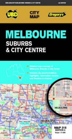 Melbourne Suburbs & City Centre Map 318 9th Ed by Various