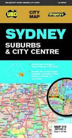 Sydney Suburbs & City Centre Map 218 10th Ed by Various