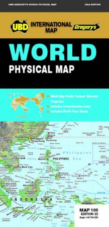 World Physical Map 100 22nd Ed by Various
