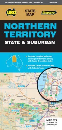 Northern Territory State & Suburban Map 571 15th ed by Unknown