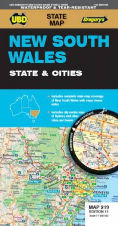 New South Wales State & Cities Map 219 11th ed waterproof