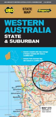 Western Australia State & Suburban Map 670 17th ed by Various