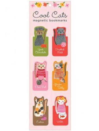 Cool Cats Magnetic Bookmarks - Set of 6 by Various