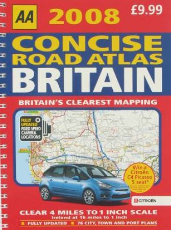 AA Concise Road Atlas Britain 2008 by Various