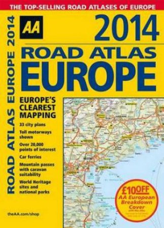 AA Road Atlas Europe (14th Edition) by Various