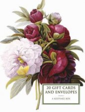 Tin Box Redoute Peony  20 Gift Cards  Envelopes