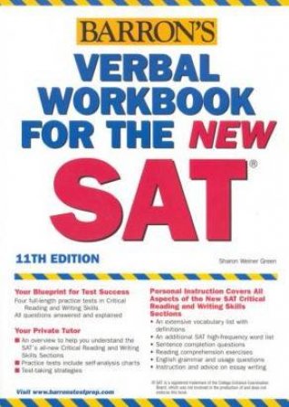 Verbal Workbook For The New Sat - 11 Ed by Sharon Weiner Green