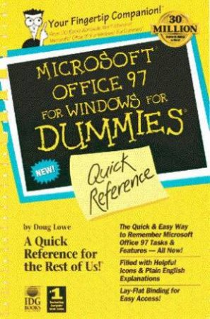 Microsoft Office 97 For Windows 95 For Dummies Quick Reference by Doug Lowe