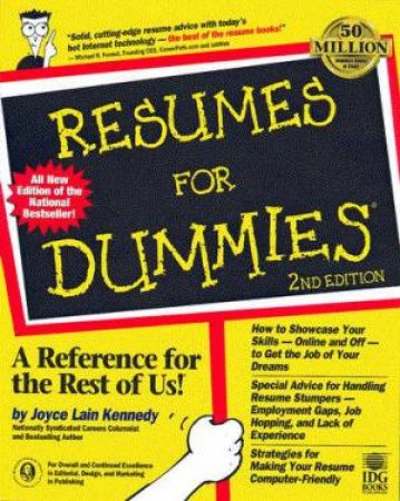 Resumes For Dummies by Joyce Lain Kennedy