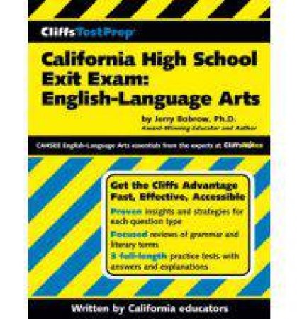 Cliffstestprep California High School Exit Exam: English Language Arts by Bobrow