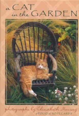 Cat In The Garden Notecard Folio by Elizabeth Murray