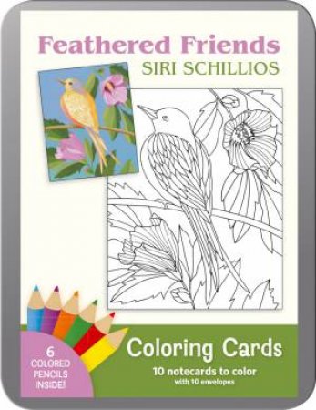 Siri Schillios: Feathered Friends Coloring Cards by Siri Schillios