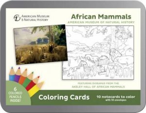 African Mammals Dioramas Coloring Cards by Various