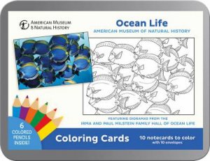 Ocean Life Dioramas Coloring Cards